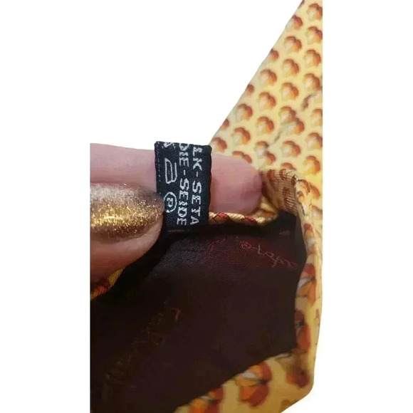 Salvatore Ferragamo Luxury Mens Fall Classic Leaf Print Silk Tie Designer Autumn - Picture 10 of 14